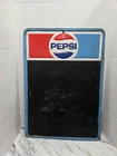 Vintage 70's Pepsi Cola Menu Board Chalkboard Sign Gas Station Soda Pop Oil