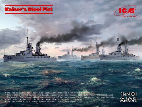 KIT MODELLINO BARCA NAVE ICM NAVE KAISERS STEEL FIST MODELLISMO SCALA 1:700 - Foto 1 di 4
