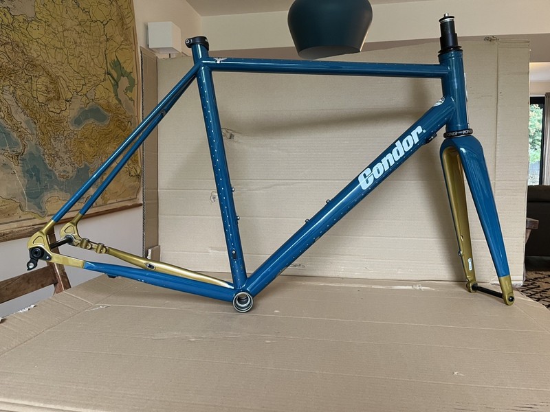 Condor Super Acciao Steel Road Bike Frame 55cm Disc Brake Chris King