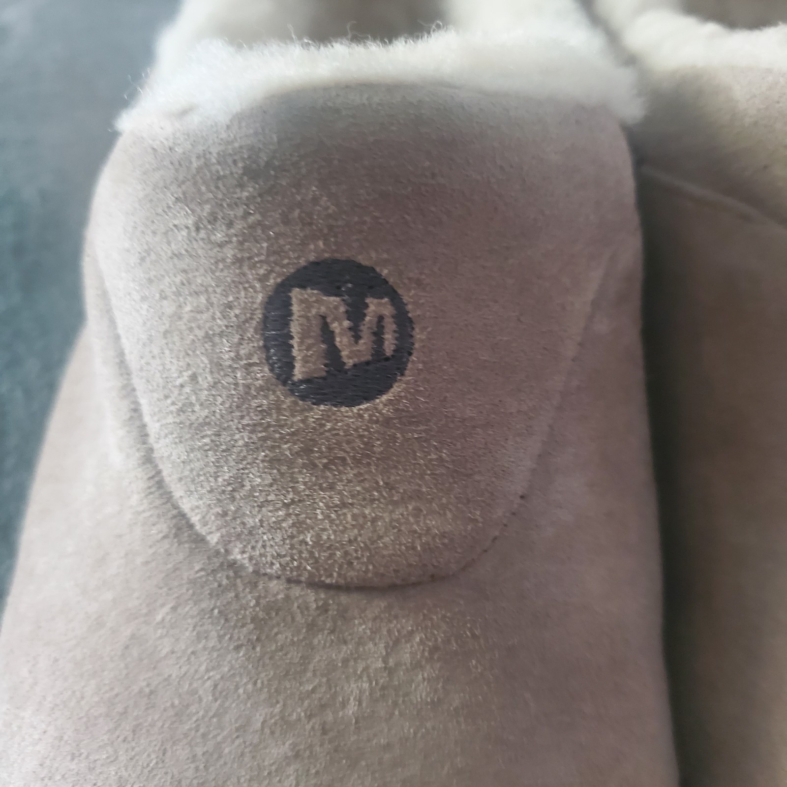 Merrell Encore Ice scarpe da donna 9 5 zoccoli scamosciati pietra slide J598444