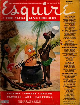 1944 Esquire April - Saxophone's 100th anniversary; Tandem bicycle; Germany