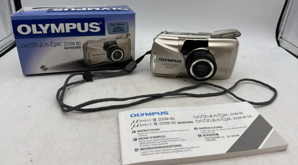 Olympus Stylus Epic Zoom 80 35 mm Point & Shoot Film Cameras for