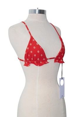 Charlie Holiday Women's Swim Wear Bikini Hartley Tie Aztec Red Top Size Small