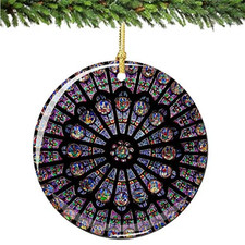 2.75' Double Sided Notre Dame Cathedral Paris Christmas Ornaments