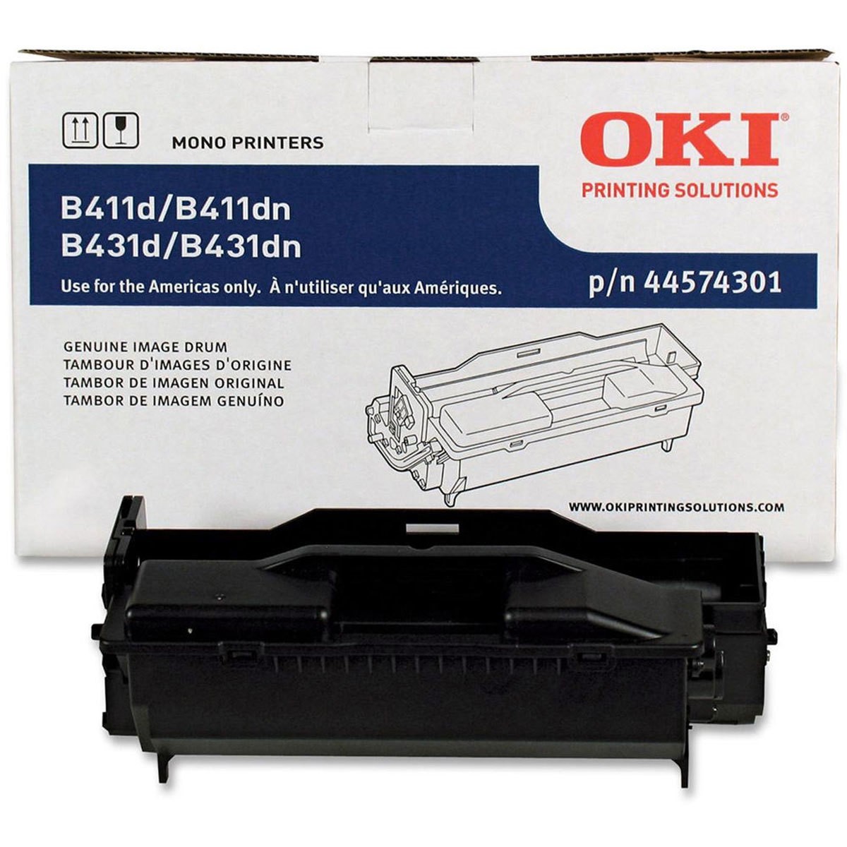 OKI Data Black Imaging Drum Unit for B411 / B431 Series Printers, Yield Approx.