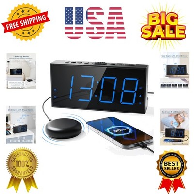 Loud Alarm Clock with Bed Shaker, Vibrating Alarm Clock for Heavy  Sleepers/Ha... | eBay