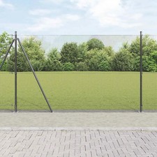 Image of WALPLUS Grey Metal Garden Fence Stake Durable Outdoor Boundary Support