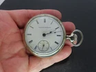 1890 Illinois Grade 2 Pocket Watch, 11j 18s, Nickel OF, Runs