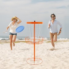 24 Ketten Tragbares Disc Golf Training Korb 25.5 Zoll Korb Pr&auml;zisionstraining