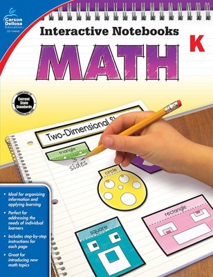 Carson Dellosa K Math Interactive Notebooks, Kindergarten Workbook and Resource,