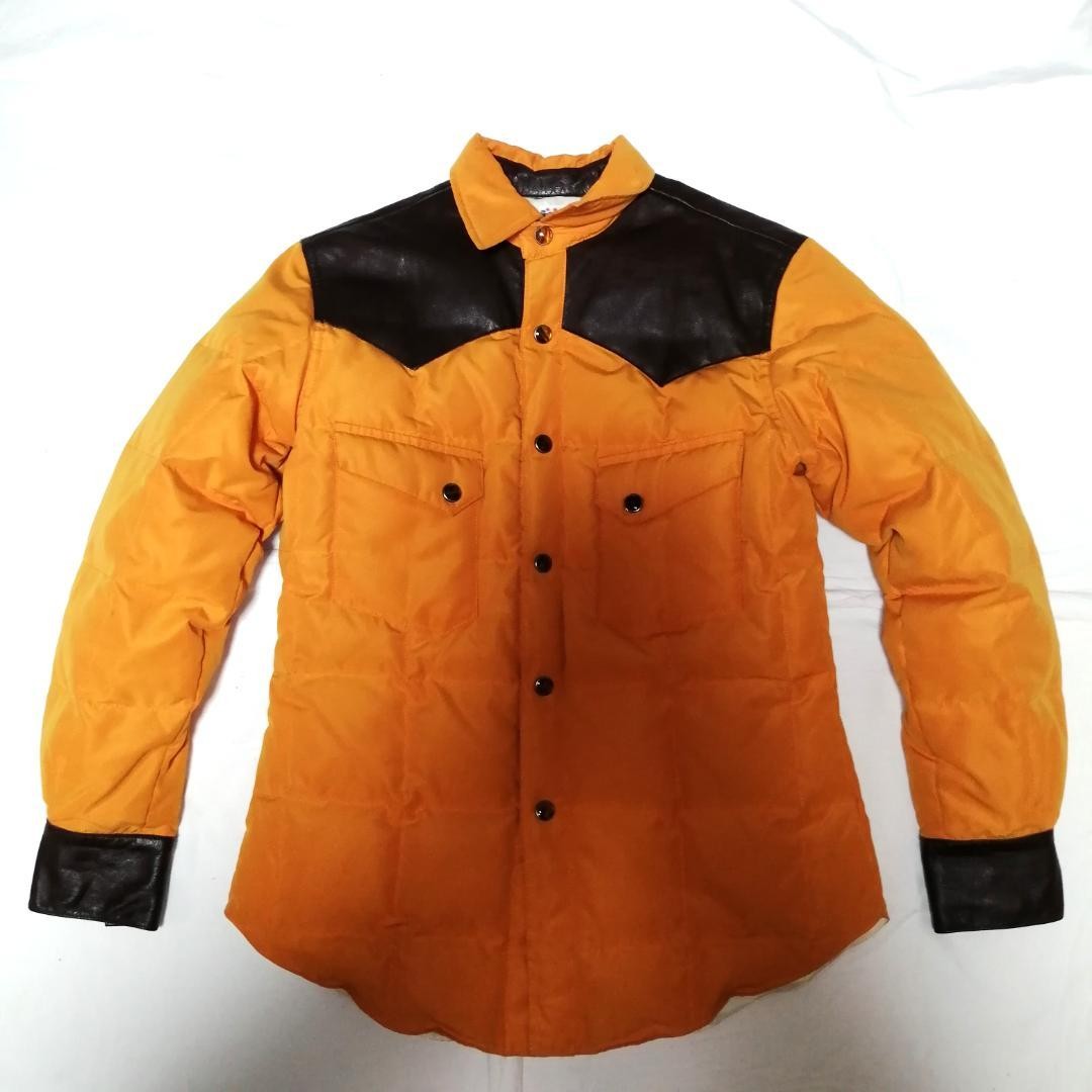 The Flat Head Polyester Shell Down Jacket Orange/… - image 1