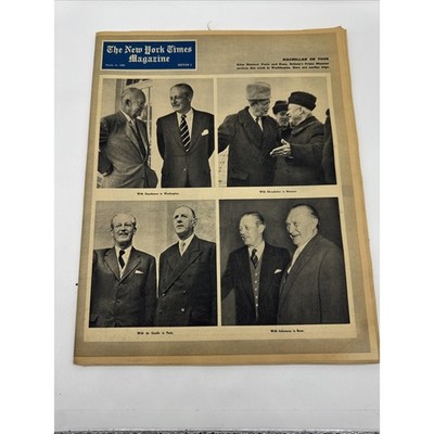 Nice Mar 15 1959 New York Times Magazine NYC Fashion ART POLITICS Advertising