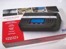Maxx Digital Automatic Weather Alert Radio Alarm Clock S.A.M.E Digital MX-CR01NW
