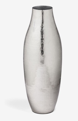 Next Silver Hammered Effect Metal Vase Display Ornament Statement Home Decor £99 - Picture 4 of 5