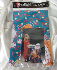 VINTAGE GARFIELD TOY SACK GIFT BAG 24 X 6 X 30