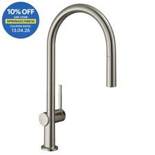 Hansgrohe Talis Kitchen Mixer Tap Single Lever Pull Out Spout Stainless Steel