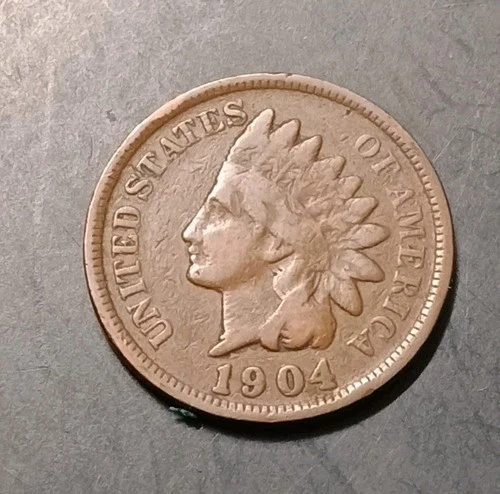 1904 Indian Head Cent Penny  Coin
