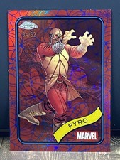 2025 Topps Chrome Marvel Comics Pyro Blue & Red Spider Web Refractor 34/62 #66