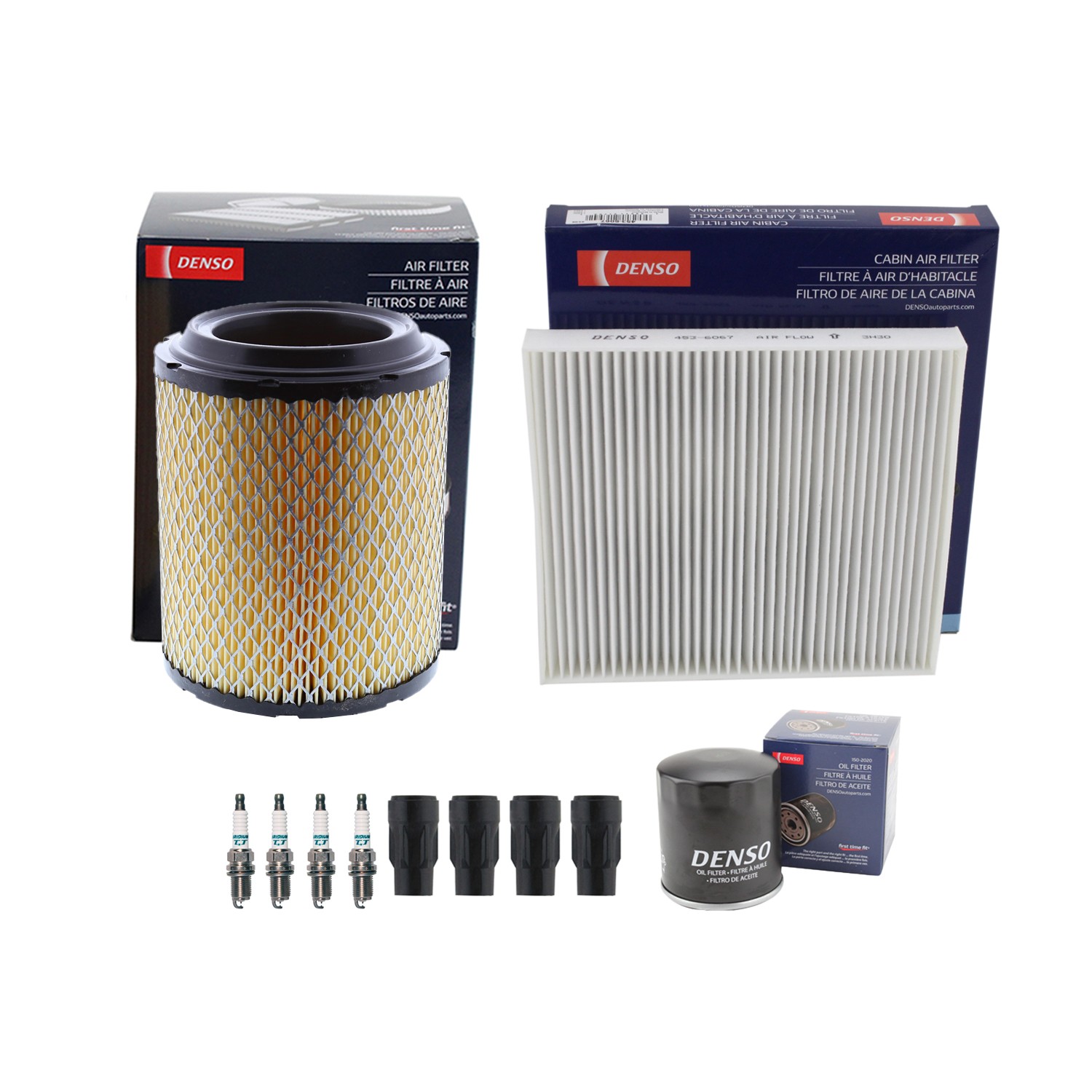 Denso Tune Up Kit 4 Spark Plug  Boot Kit for Caliber Compass Patriot L4 Vin AB