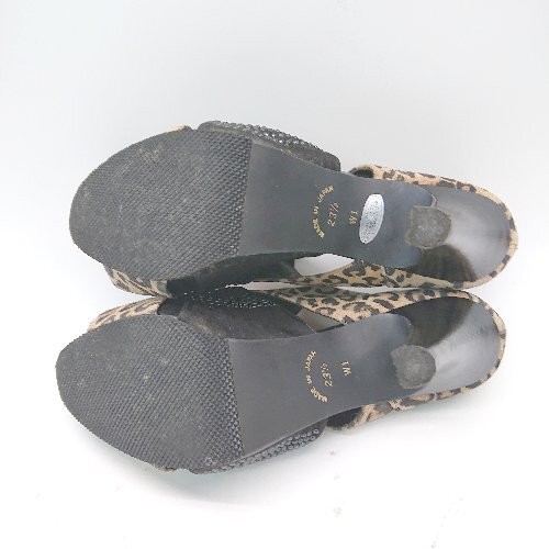 Pool Side Poolside Thick Sole Heel Leopard Print … - image 8