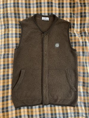 Stone Island brown  Boucle Vest Rare Large