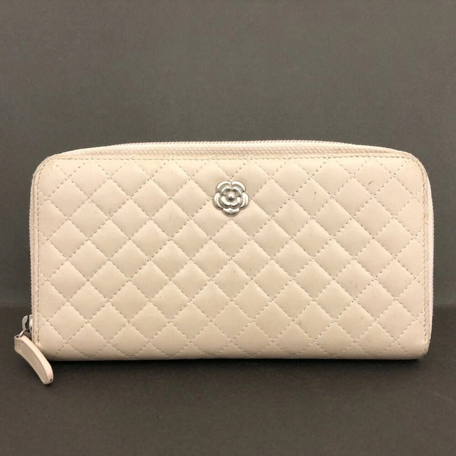 Chanel — CHANEL Camellia Quilted Matelasse Lambskin Zip Around Long Wallet lux175-101225