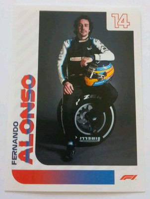 Fernando Alonso Formula One F1 Sticker Topps New Unpasted 2021 No.103 