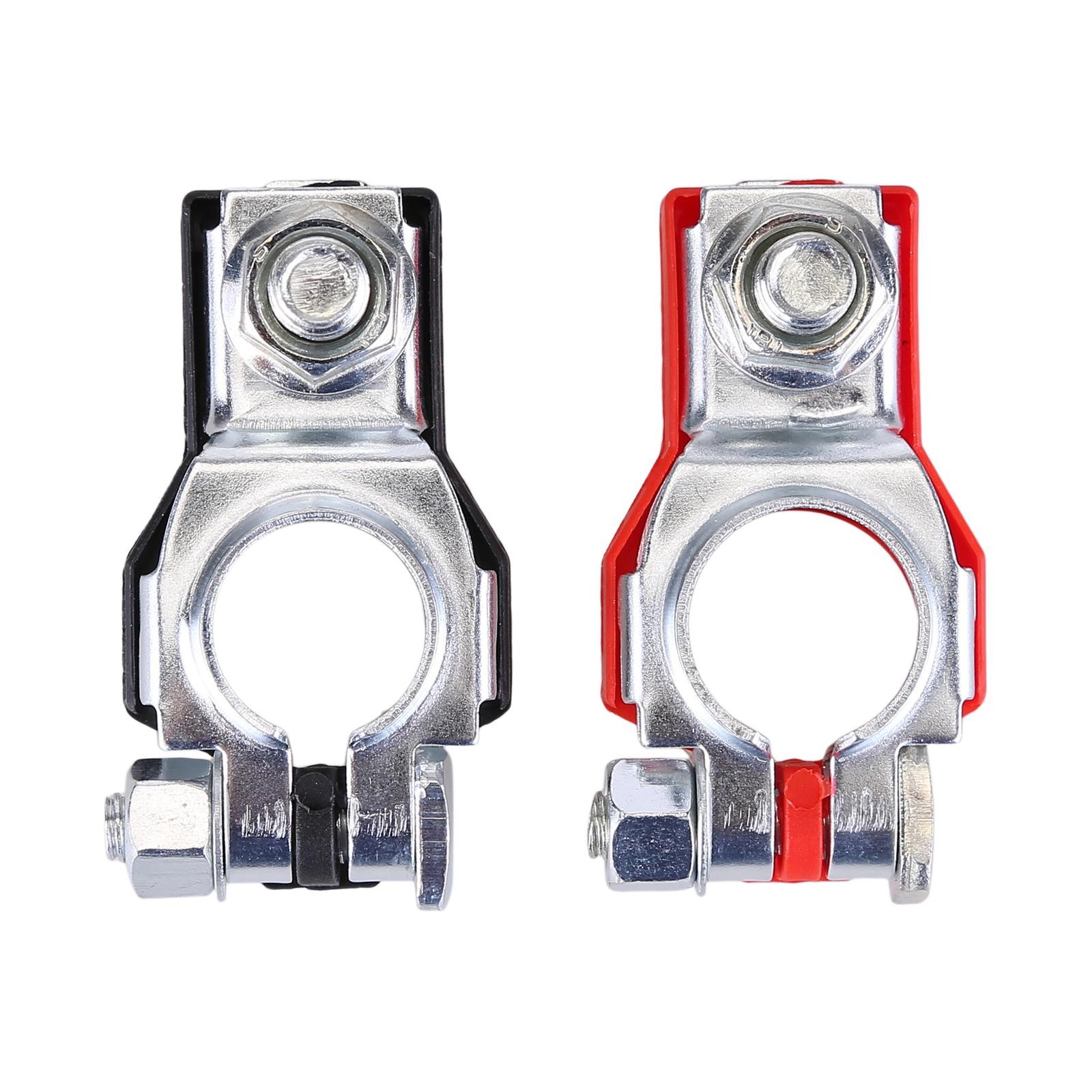 2x Car Battery Terminal Clamp Connectors Positive Negative Release Disconnect US