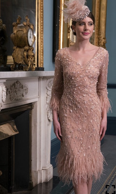 Gill Harvey Size 22 Pink Blush Dress Rrp £1125 UK