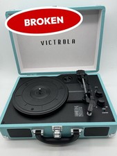  BROKEN Victrola Journey 3-Speed BT Suitcase Record Player Vinyl Turquoise