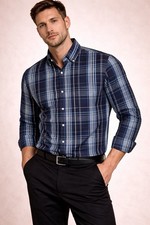 Tommy Hilfiger Plaid Button-Down Shirt Custom Fit M NWOT