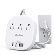 Cruise Ship Essentials - 1Ft Flat Extension Cord with Multiple Outlets, Power St