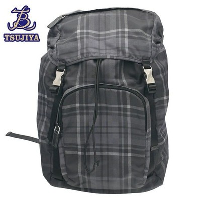 Prada Backpack Rucksack Daypack Check Double Buckle Nylon  display picture 1