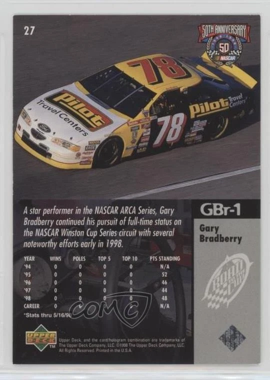 1998 Upper Deck Road to the Cup Gary Bradberry #27 - Image 2 of 2