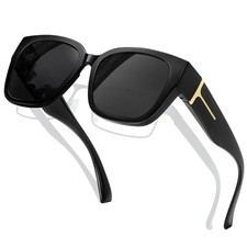 Oversized Over Glasses Sunglasses for  a01  shiny Black/Black multicolored