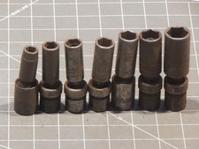 Snap On 7pc Metric 38 Drive Deep Impact Swivel Universal Socket Set 10mm 19mm