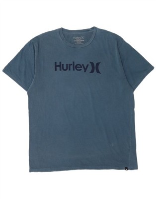 Hurley Herren Premium Fit Graphic T-Shirt Oberteil XL Blau Baumwolle BC25