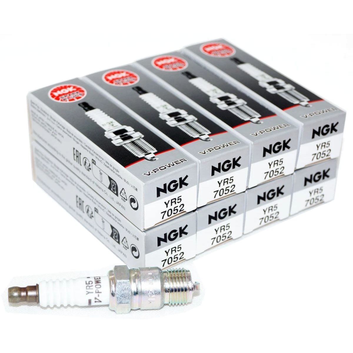 NGK YR5 Stock #7052 Marine Engine Spark Plug 8 Pack