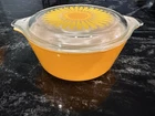 3 PYREX Vintage Sunshine Daisy Floral Milk Glass Round Casserole Dishes w/ Lids