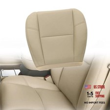 Driver or Passenger Side Bottom Replacement Perforated Leather Seat Cover Tan