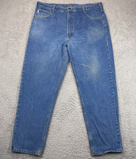 Carhartt Jeans Mens 42x32 Blue Denim Workwear Fade Relaxed Fit