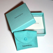 Tiffany & Co. Jewelry Gift Box Blue Suede Pou...