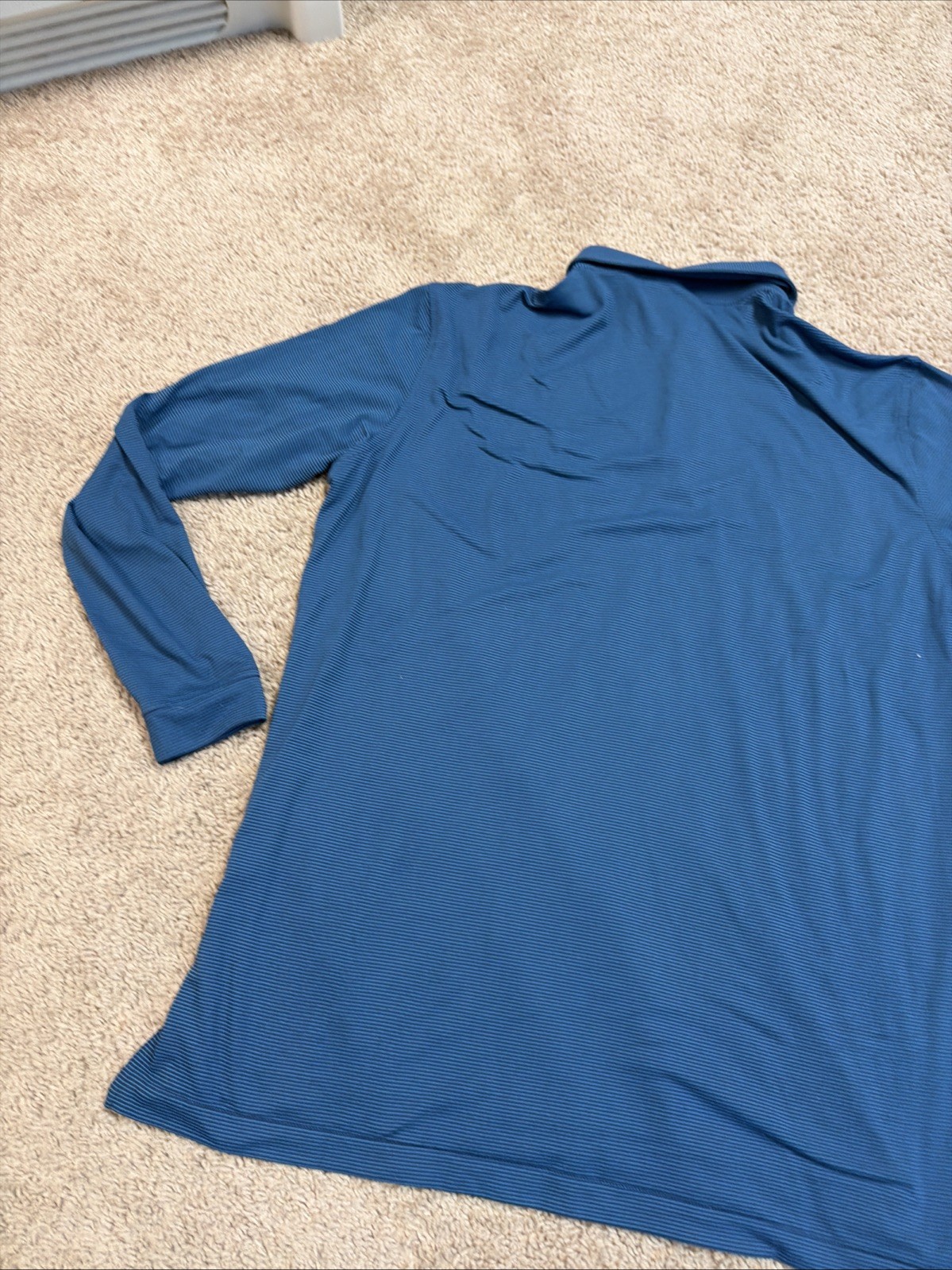 Peter Millar Performance Golf Polo Large Blue Str… - image 11