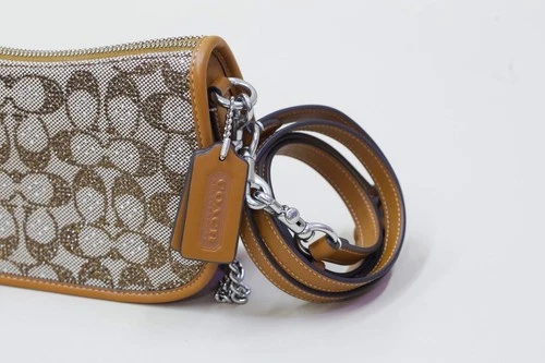 Coach Swinger 20 Crystal Signature Jacquard Shoulder Handbag - Burnished Amber