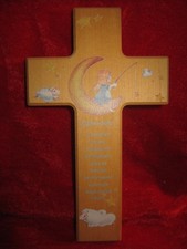 Kreuz Kinder Lieber Gott nun schlaf ich ein ..." neu schönes Geschenk zur Geburt