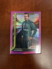 2025 Topps Chrome F1 - Fernando Alonso #9 Pink Refractor Portrait /299
