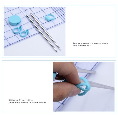 Kids Children Training Chopsticks Learning Chop Sticks Helper Reusable Tableware - Picture 4 of 10