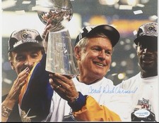 Dick Vermeil Signed Rams 8x10 Photo Inscribed 