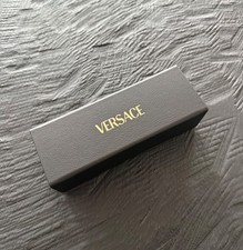 Versace Etui Box Brillenbox schwarz gold neu