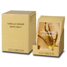 NEW NATURAL SEA SALT MINERAL BATH SALTS - VANILLA SUGAR - 10 80g PACKETS